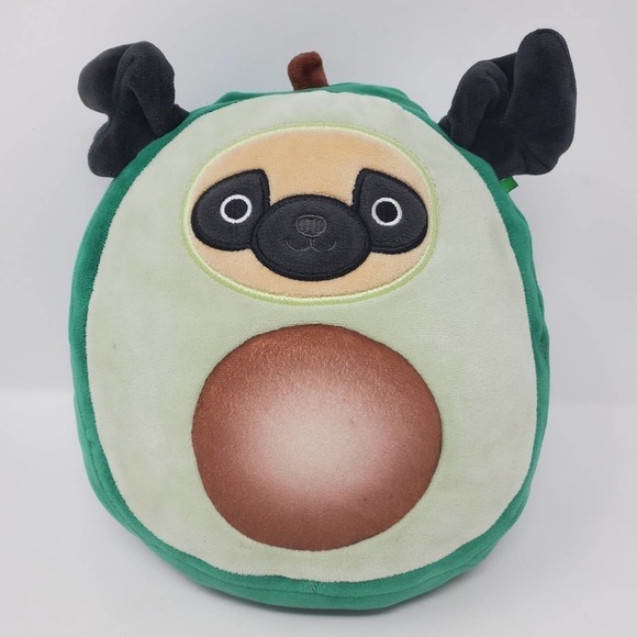 Kellytoy Squishmallow 8 inch Prince The Pug Dressed As An Avocado Plush Toy - Picture 1 of 9